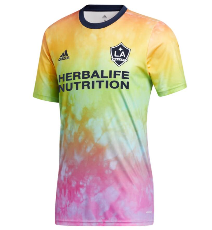 2021/22 Los Angeles Galaxy Pride Pre-Match Soccer Jersey Shirt